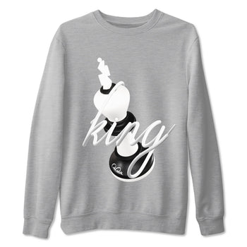1s Black White shirt to match jordans 3D King sneaker tees Air Jordan 1 High OG Black White SNRT Sneaker Release Tees unisex cotton Heather Grey 2 crew neck shirt