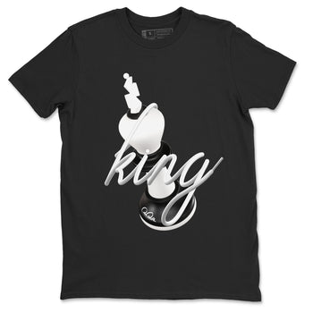 1s Black White shirt to match jordans 3D King sneaker tees Air Jordan 1 High OG Black White SNRT Sneaker Release Tees unisex cotton Black 2 crew neck shirt