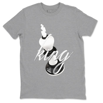 1s Black White shirt to match jordans 3D King sneaker tees Air Jordan 1 High OG Black White SNRT Sneaker Release Tees unisex cotton Heather Grey 2 crew neck shirt