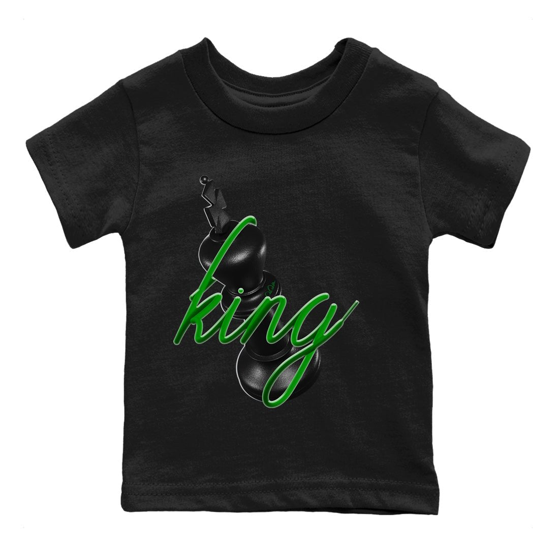 Air Jordan 1 Celtics Sneaker Match Tees 3D King Sneaker Tees AJ1 High OG Lucky Green Sneaker Release Tees Kids Shirts Black 2