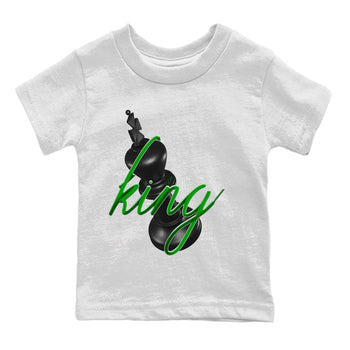 Air Jordan 1 Celtics Sneaker Match Tees 3D King Sneaker Tees AJ1 High OG Lucky Green Sneaker Release Tees Kids Shirts White 2