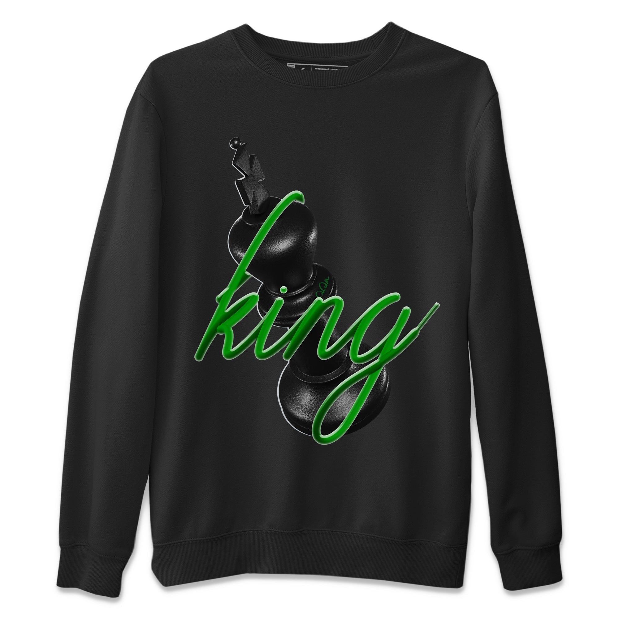 Air Jordan 1 Celtics Sneaker Match Tees 3D King Sneaker Tees AJ1 High OG Lucky Green Sneaker Release Tees Unisex Shirts Black 2