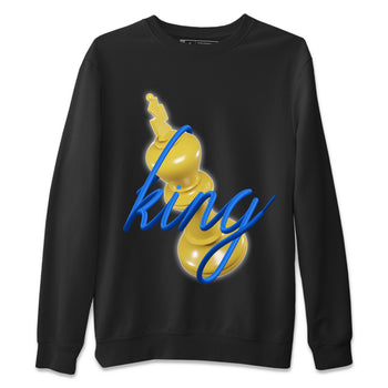 Jordan 1 Game Royal Varsity Maize Sneaker Match Tees 3D King Sneaker Tees Jordan 1 Game Royal Varsity Maize Sneaker Release Tees Unisex Shirts