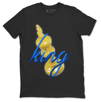 Jordan 1 Game Royal Varsity Maize Sneaker Match Tees 3D King Sneaker Tees Jordan 1 Game Royal Varsity Maize Sneaker Release Tees Unisex Shirts