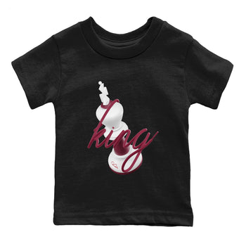 1s Metallic Burgundy shirt to match jordans 3D King sneaker tees AJ1 Metallic Burgundy SNRT Sneaker Release Tees Baby Toddler Black 2 T-Shirt