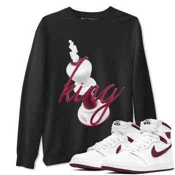 1s Metallic Burgundy shirt to match jordans 3D King sneaker tees AJ1 Metallic Burgundy SNRT Sneaker Release Tees Unisex Black 1 T-Shirt