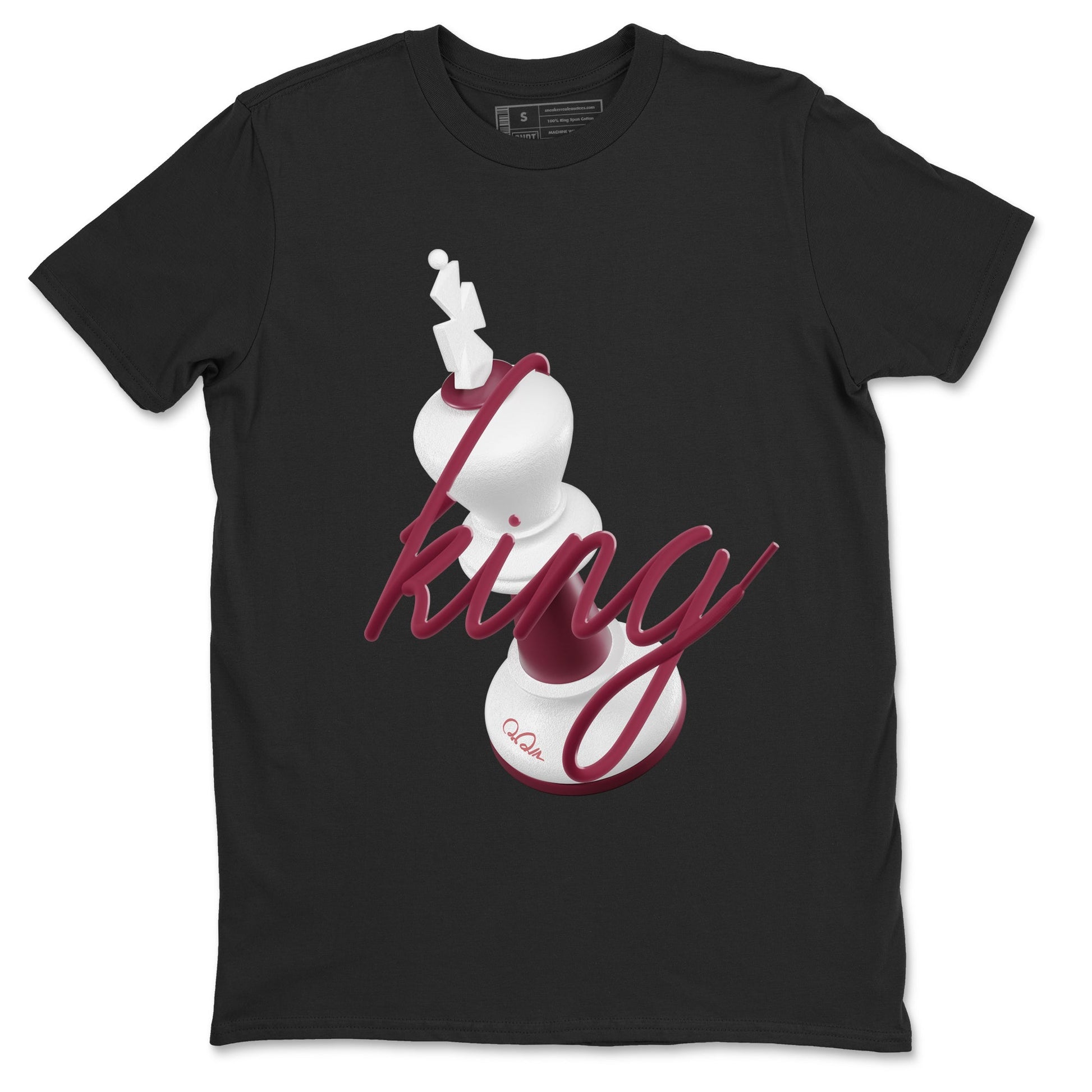 1s Metallic Burgundy shirt to match jordans 3D King sneaker tees AJ1 Metallic Burgundy SNRT Sneaker Release Tees Unisex Black 2 T-Shirt