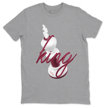 1s Metallic Burgundy shirt to match jordans 3D King sneaker tees AJ1 Metallic Burgundy SNRT Sneaker Release Tees Unisex Heather Grey 2 T-Shirt