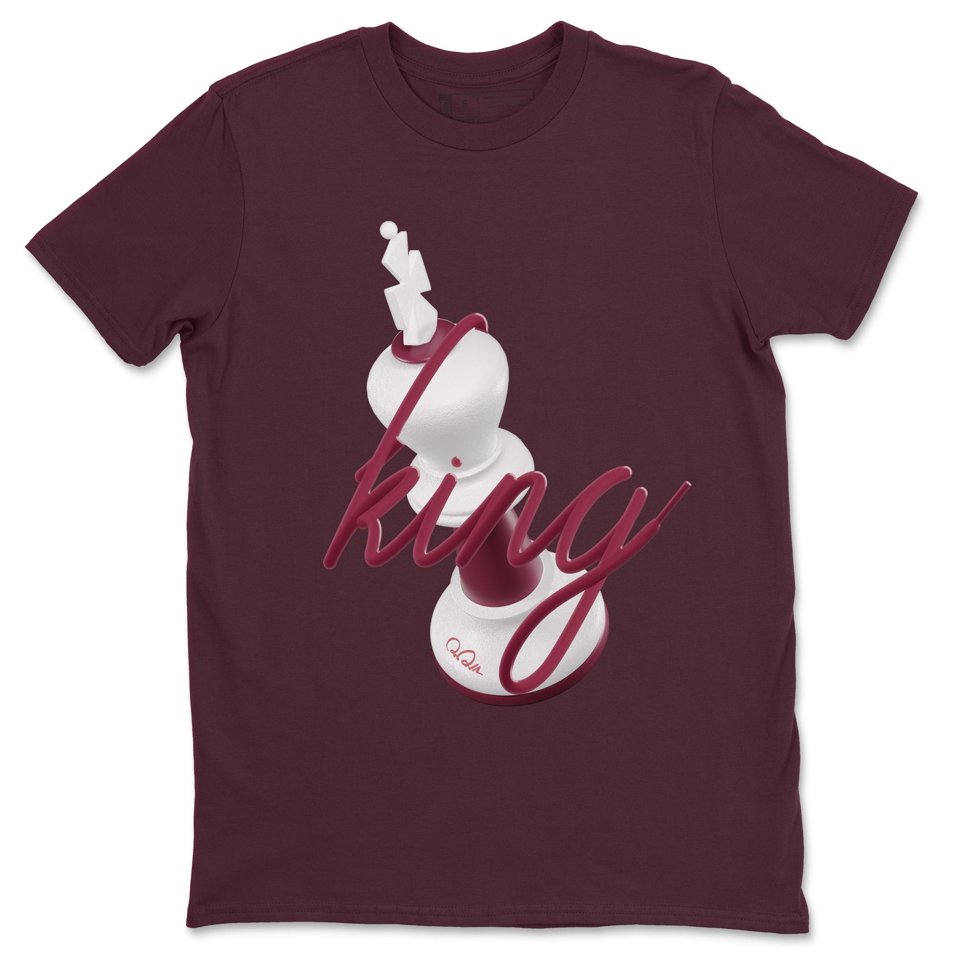 1s Metallic Burgundy shirt to match jordans 3D King sneaker tees AJ1 Metallic Burgundy SNRT Sneaker Release Tees Unisex Maroon 2 T-Shirt
