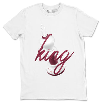 1s Metallic Burgundy shirt to match jordans 3D King sneaker tees AJ1 Metallic Burgundy SNRT Sneaker Release Tees Unisex White 2 T-Shirt