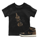 Air Jordan 1 Palomino shirt to match jordans 3D King sneaker tees AJ1 High Palomino SNRT Sneaker Release Tees Baby Toddler Black 1 T-Shirt