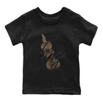 Air Jordan 1 Palomino shirt to match jordans 3D King sneaker tees AJ1 High Palomino SNRT Sneaker Release Tees Baby Toddler Black 2 T-Shirt