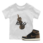 Air Jordan 1 Palomino shirt to match jordans 3D King sneaker tees AJ1 High Palomino SNRT Sneaker Release Tees Baby Toddler White 1 T-Shirt