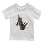 Air Jordan 1 Palomino shirt to match jordans 3D King sneaker tees AJ1 High Palomino SNRT Sneaker Release Tees Baby Toddler White 2 T-Shirt