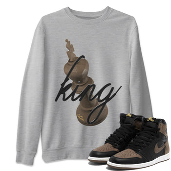 Air Jordan 1 Palomino shirt to match jordans 3D King sneaker tees AJ1 High Palomino SNRT Sneaker Release Tees Unisex Heather Grey 1 T-Shirt