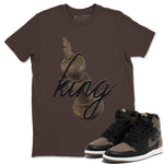 Air Jordan 1 Palomino shirt to match jordans 3D King sneaker tees AJ1 High Palomino SNRT Sneaker Release Tees Unisex Dark Chocolate 1 T-Shirt