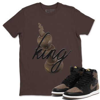 Air Jordan 1 Palomino shirt to match jordans 3D King sneaker tees AJ1 High Palomino SNRT Sneaker Release Tees Unisex Dark Chocolate 1 T-Shirt