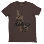Air Jordan 1 Palomino shirt to match jordans 3D King sneaker tees AJ1 High Palomino SNRT Sneaker Release Tees Unisex Dark Chocolate 2 T-Shirt
