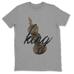Air Jordan 1 Palomino shirt to match jordans 3D King sneaker tees AJ1 High Palomino SNRT Sneaker Release Tees Unisex Heather Grey 2 T-Shirt