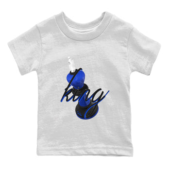Air Jordan 1 Royal Reimagined shirt to match jordans 3D King sneaker tees AJ1 OG HIGH Royal Reimagined SNRT Sneaker Release Tees Baby Toddler White 2 T-Shirt