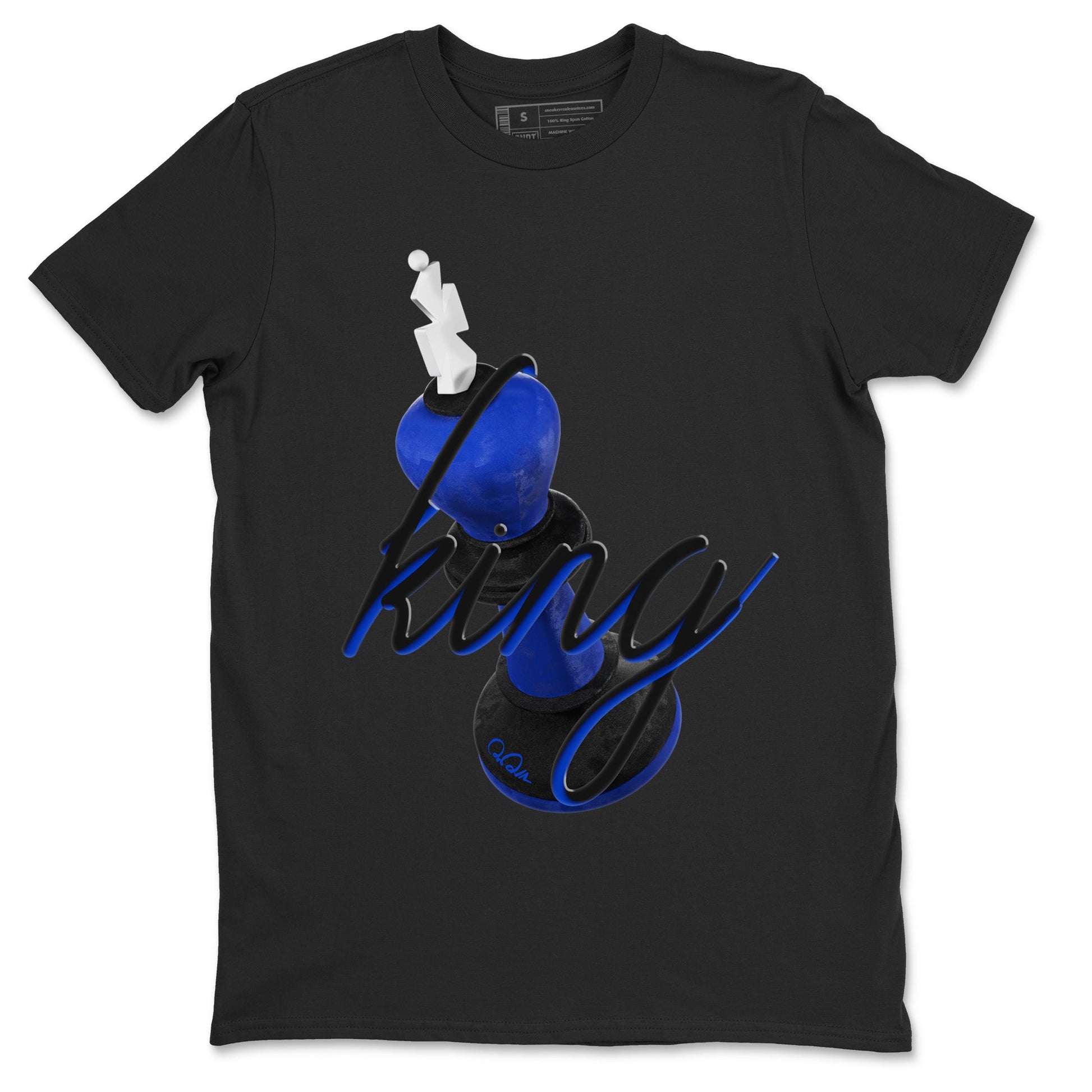 Air Jordan 1 Royal Reimagined shirt to match jordans 3D King sneaker tees AJ1 OG HIGH Royal Reimagined SNRT Sneaker Release Tees Unisex Black 2 T-Shirt