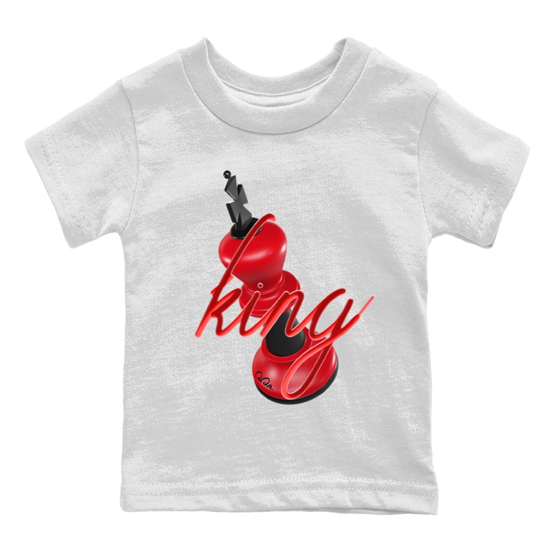 Air Jordan 1 Satin Bred Sneaker Match Tees 3D King Sneaker Tees AJ1 Satin Bred Sneaker Release Tees Kids Shirts White 2
