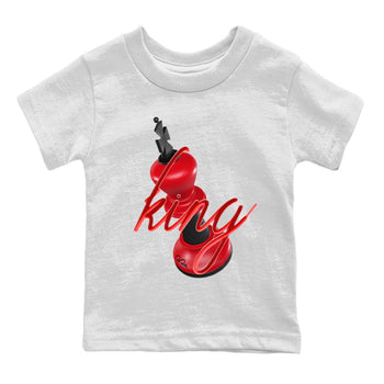 Air Jordan 1 Satin Bred Sneaker Match Tees 3D King Sneaker Tees AJ1 Satin Bred Sneaker Release Tees Kids Shirts White 2