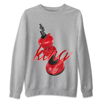 Air Jordan 1 Satin Bred Sneaker Match Tees 3D King Sneaker Tees AJ1 Satin Bred Sneaker Release Tees Unisex Shirts Heather Grey 2