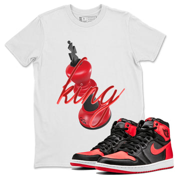 Air Jordan 1 Satin Bred Sneaker Match Tees 3D King Sneaker Tees AJ1 Satin Bred Sneaker Release Tees Unisex Shirts White 1