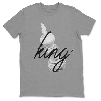 Air Jordan 1 White Cement Sneaker Match Tees 3D King Sneaker Tees AJ1 White Cement Sneaker Release Tees Unisex Shirts Heather Grey 2