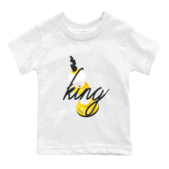 1s Yellow Ochre shirt to match jordans 3D King sneaker tees Air Jordan 1 Yellow Ochre SNRT sneaker release tees baby toddler White 2 cotton Shirt