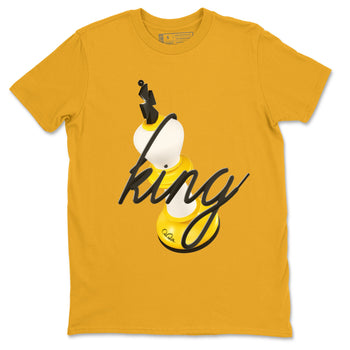1s Yellow Ochre shirt to match jordans 3D King sneaker tees Air Jordan 1 Yellow Ochre SNRT Sneaker Release Tees unisex cotton Gold 2 crew neck shirt
