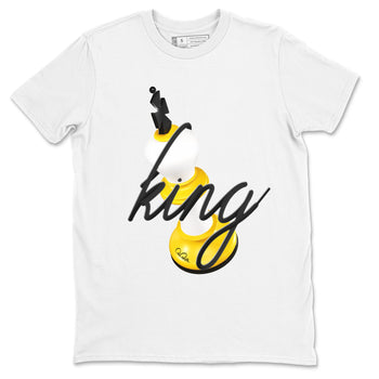 1s Yellow Ochre shirt to match jordans 3D King sneaker tees Air Jordan 1 Yellow Ochre SNRT Sneaker Release Tees unisex cotton White 2 crew neck shirt