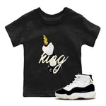 11s Gratitude shirt to match jordans 3D King sneaker tees Air Jordan 11 Gratitude SNRT Sneaker Release Tees Baby Toddler Black 1 T-Shirt