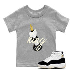 11s Gratitude shirt to match jordans 3D King sneaker tees Air Jordan 11 Gratitude SNRT Sneaker Release Tees Baby Toddler Heather Grey 1 T-Shirt