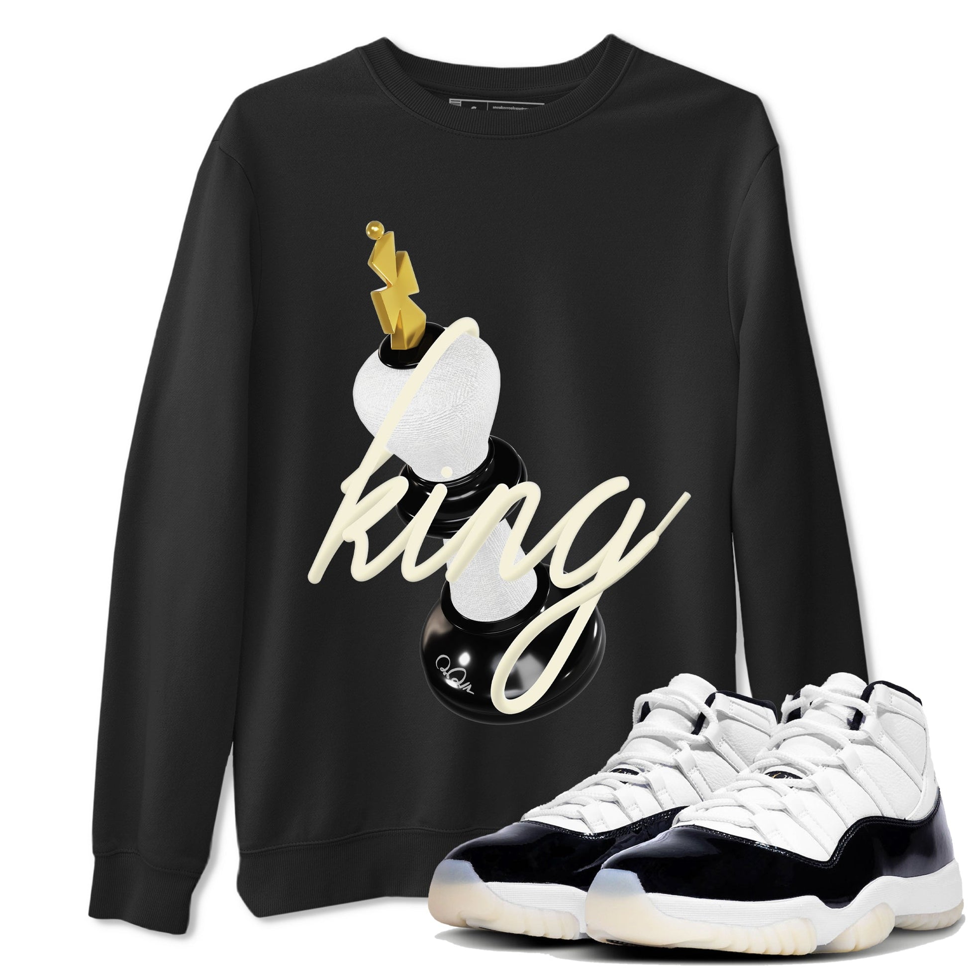 11s Gratitude shirt to match jordans 3D King sneaker tees Air Jordan 11 Gratitude SNRT Sneaker Release Tees Unisex Black 1 T-Shirt