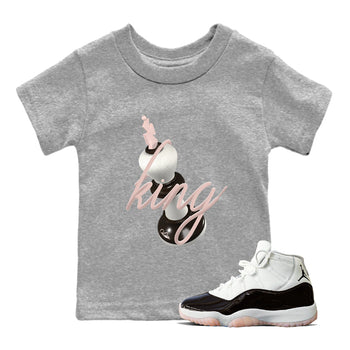Air Jordan 11 Neapolitan shirt to match jordans 3D King sneaker tees AJ11 Neapolitan SNRT Sneaker Release Tees Baby Toddler Heather Grey 1 T-Shirt
