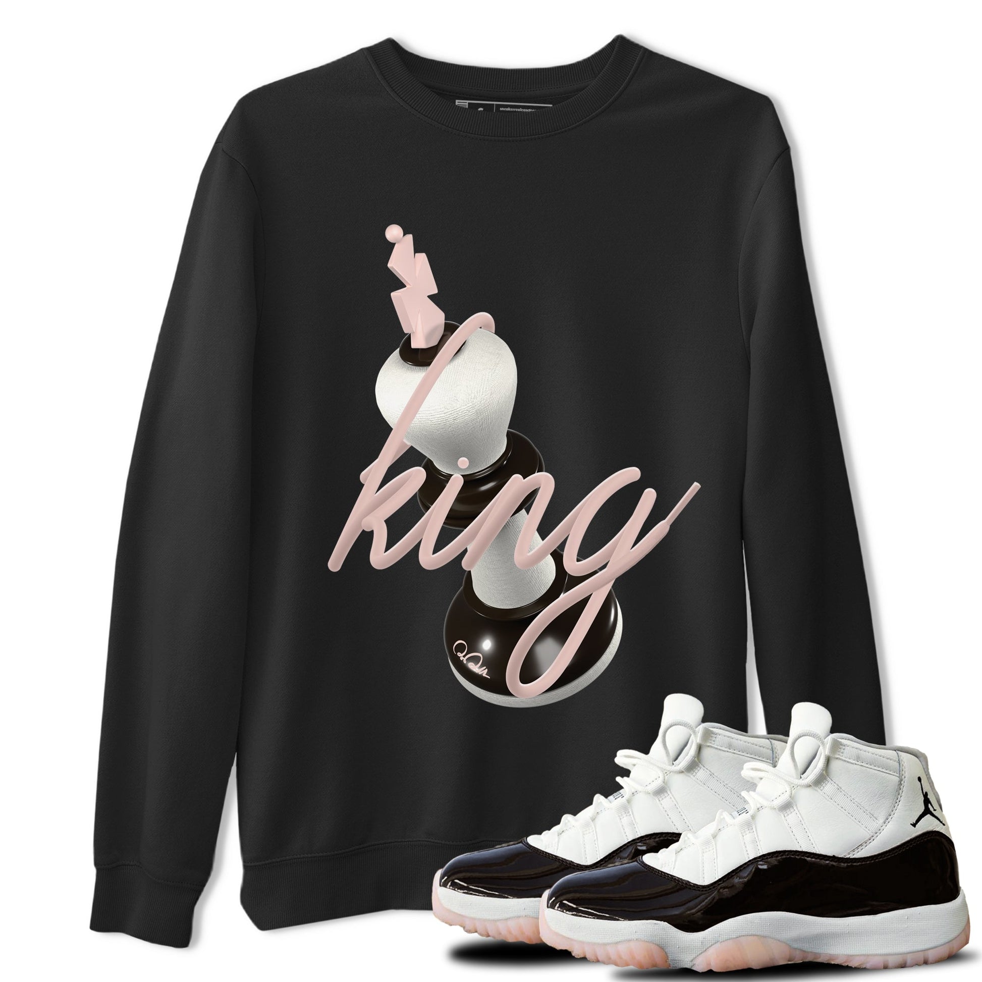 Air Jordan 11 Neapolitan shirt to match jordans 3D King sneaker tees AJ11 Neapolitan SNRT Sneaker Release Tees Unisex Black 1 T-Shirt