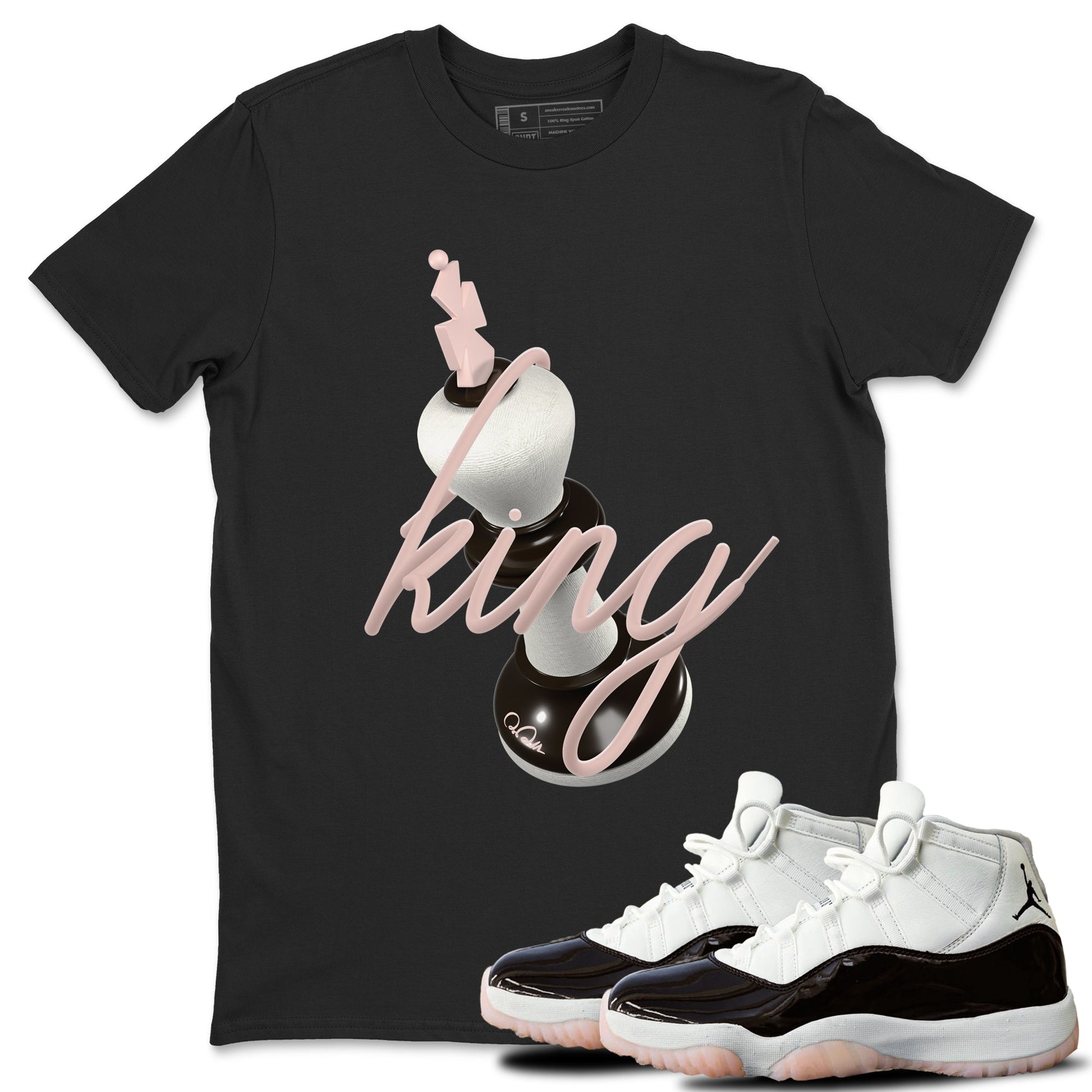 Air Jordan 11 Neapolitan shirt to match jordans 3D King sneaker tees AJ11 Neapolitan SNRT Sneaker Release Tees Unisex Black 1 T-Shirt