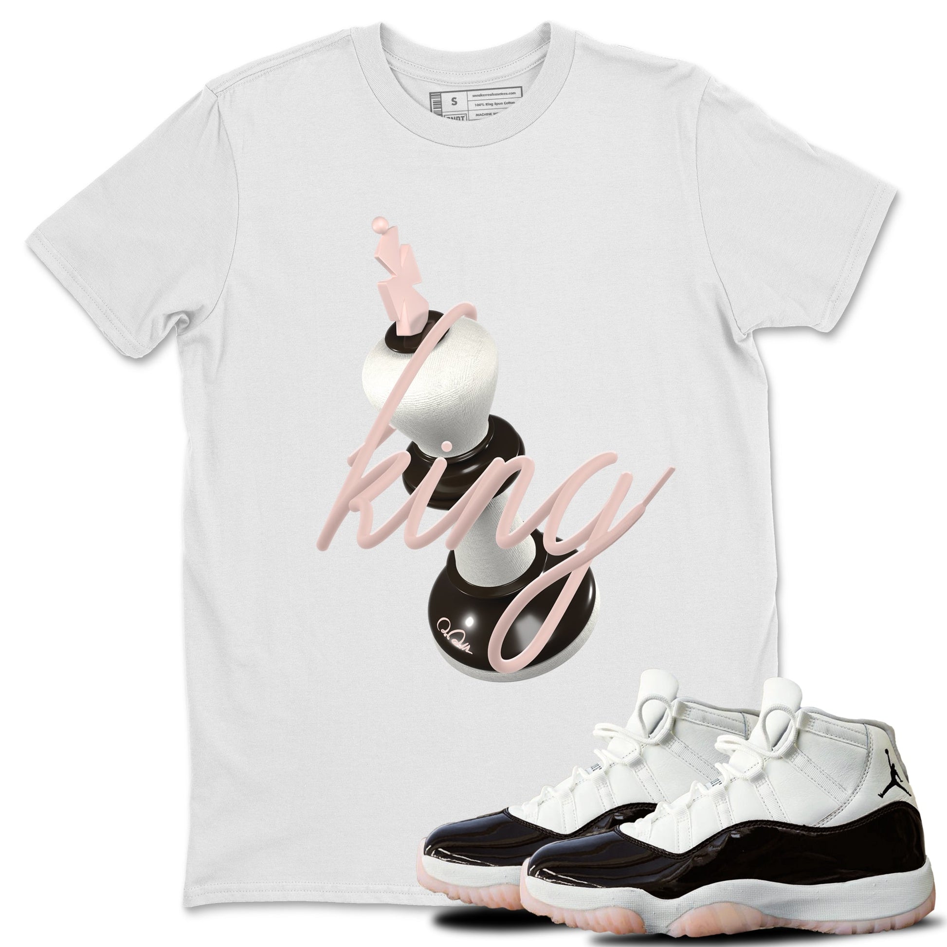 Air Jordan 11 Neapolitan shirt to match jordans 3D King sneaker tees AJ11 Neapolitan SNRT Sneaker Release Tees Unisex White 1 T-Shirt