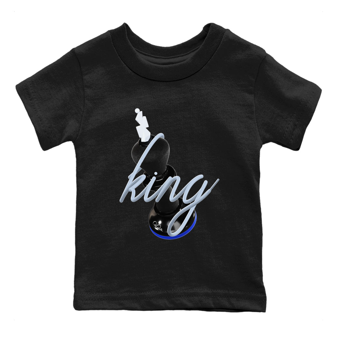 Air Jordan 11 Space shirt to match jordans 3D King sneaker tees AJ11 Black and Varsity Royal SNRT sneaker release tees baby toddler Black 2 cotton Shirt