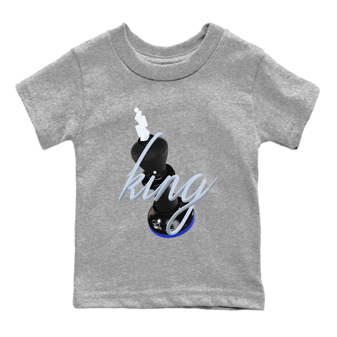 Air Jordan 11 Space shirt to match jordans 3D King sneaker tees AJ11 Black and Varsity Royal SNRT sneaker release tees baby toddler Heather Grey 2 cotton Shirt