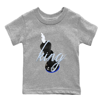 Air Jordan 11 Space shirt to match jordans 3D King sneaker tees AJ11 Black and Varsity Royal SNRT sneaker release tees baby toddler Heather Grey 2 cotton Shirt