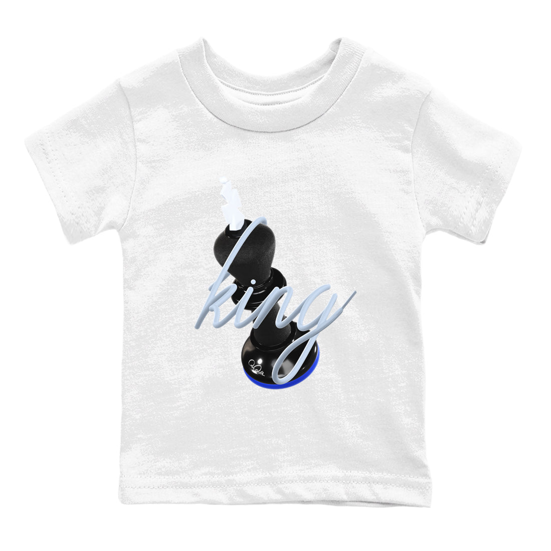 Air Jordan 11 Space shirt to match jordans 3D King sneaker tees AJ11 Black and Varsity Royal SNRT sneaker release tees baby toddler White 2 cotton Shirt