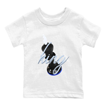 Air Jordan 11 Space shirt to match jordans 3D King sneaker tees AJ11 Black and Varsity Royal SNRT sneaker release tees baby toddler White 2 cotton Shirt