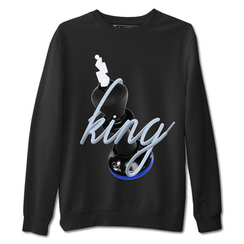 Air Jordan 11 Space shirt to match jordans 3D King sneaker tees AJ11 Black and Varsity Royal SNRT Sneaker Release Tees unisex cotton Black 2 crew neck shirt