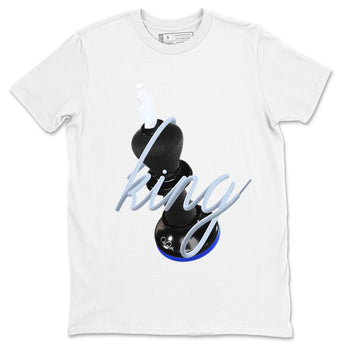 Air Jordan 11 Space shirt to match jordans 3D King sneaker tees AJ11 Black and Varsity Royal SNRT Sneaker Release Tees unisex cotton White 2 crew neck shirt
