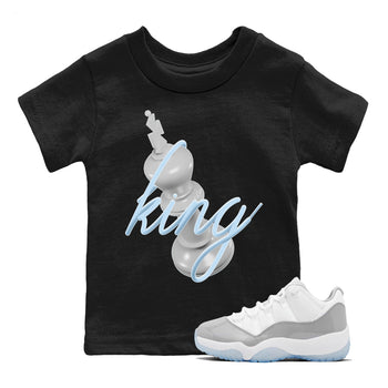 Air Jordan 11 White Cement Sneaker Match Tees 3D King Sneaker Tees Air Jordan 11 Cement Grey Sneaker Release Tees Kids Shirts Black 1