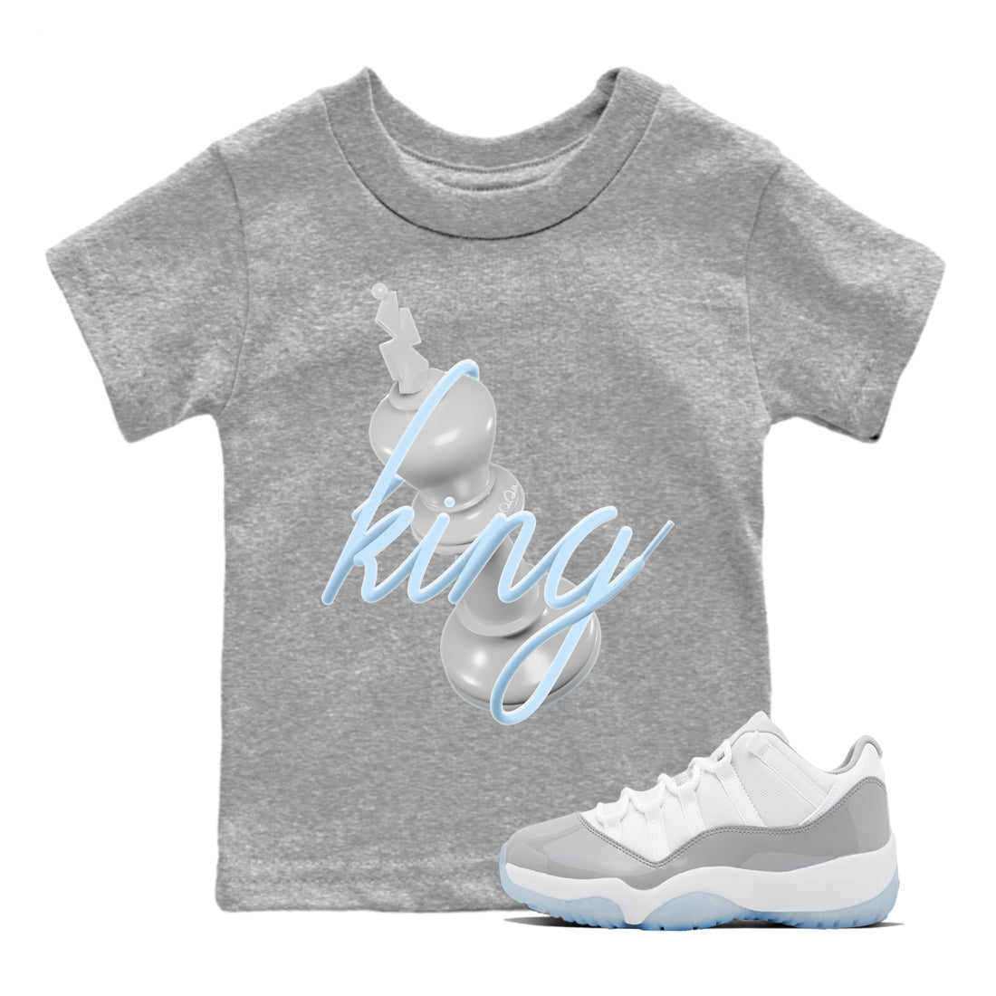 Air Jordan 11 White Cement 3D King Baby and Kids Sneaker Tees Air Jordan 11 Cement Grey Kids Sneaker Tees Size Chart