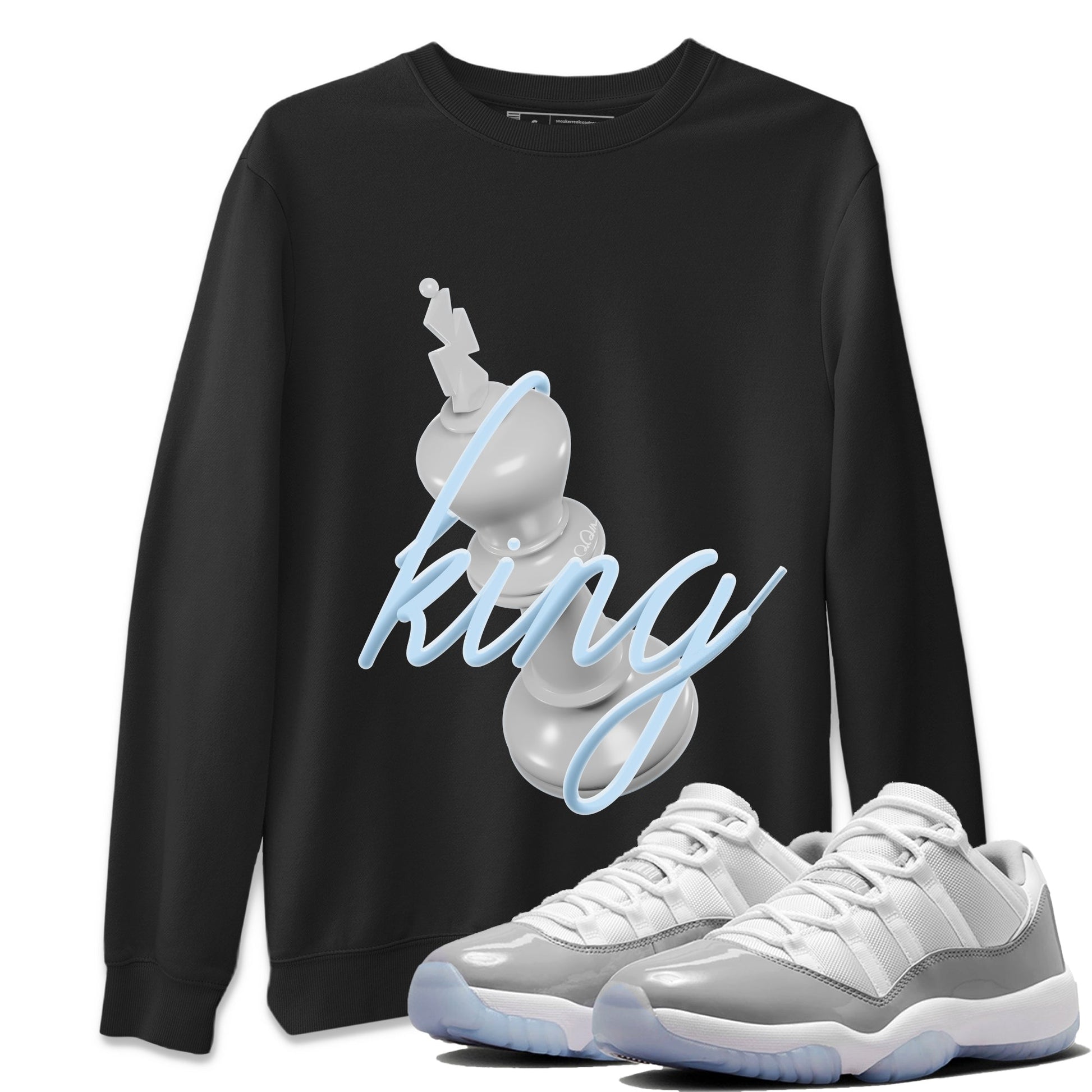 Air Jordan 11 White Cement Sneaker Match Tees 3D King Sneaker Tees Air Jordan 11 Cement Grey Sneaker Release Tees Unisex Shirts Black 1